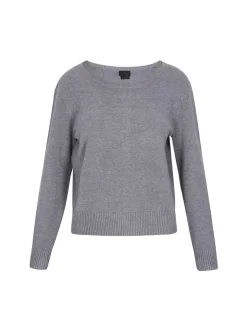 Dreimaster Damen Strickpullover in grau