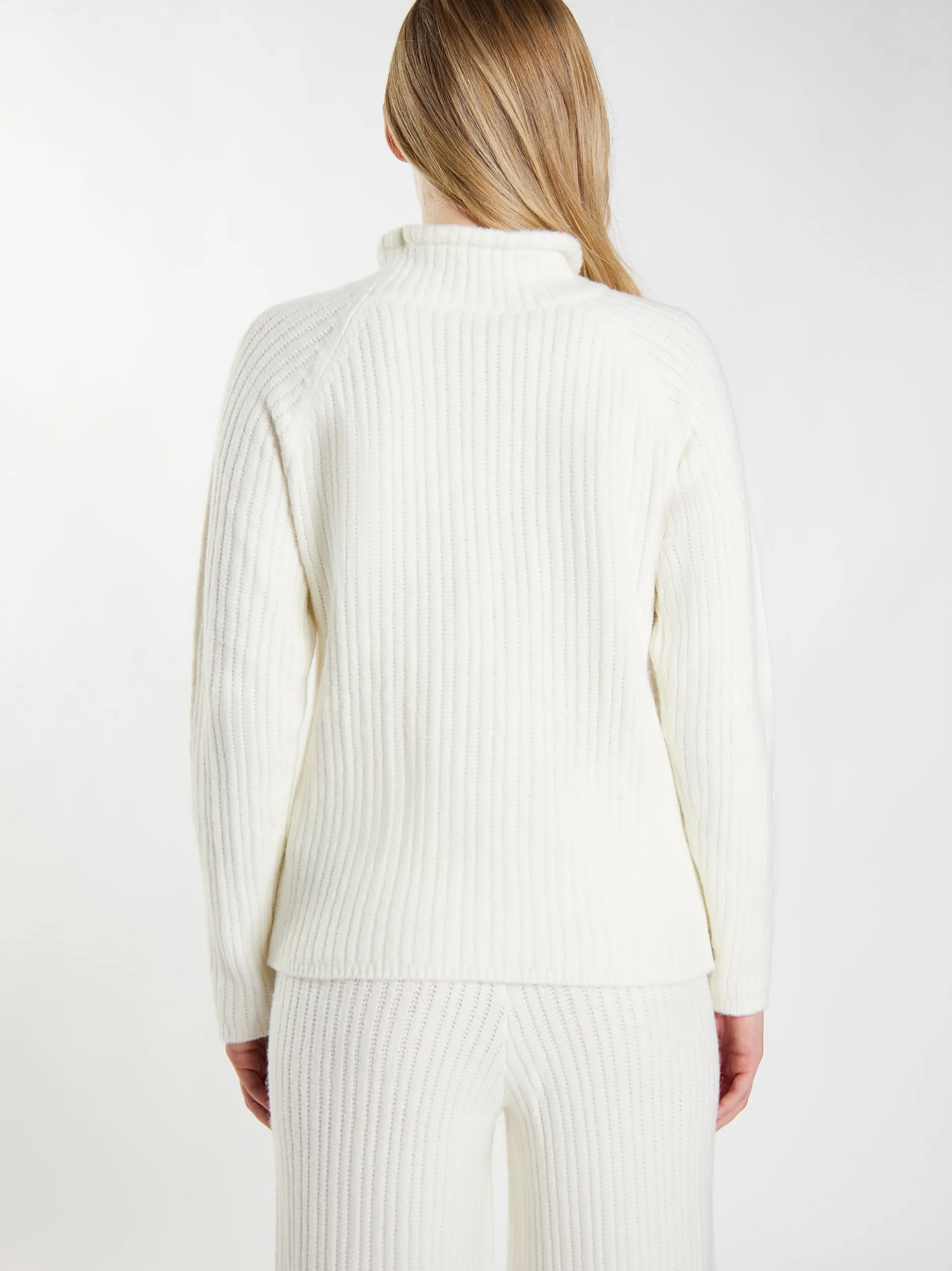 Dreimaster Damen Strickpullover in weiß