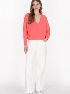 Dreimaster Damen Sweatshirt in koralle