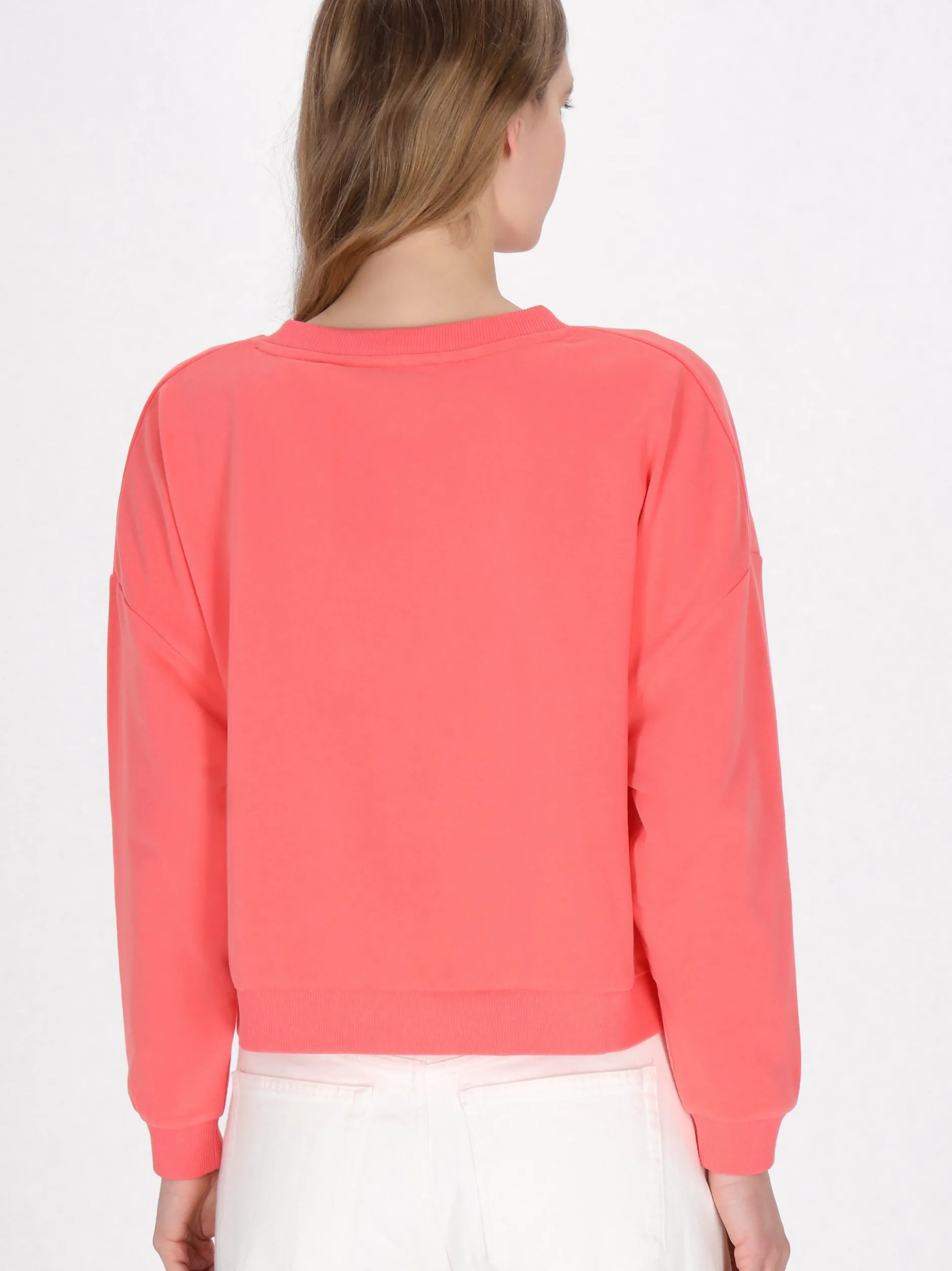 Dreimaster Damen Sweatshirt in koralle