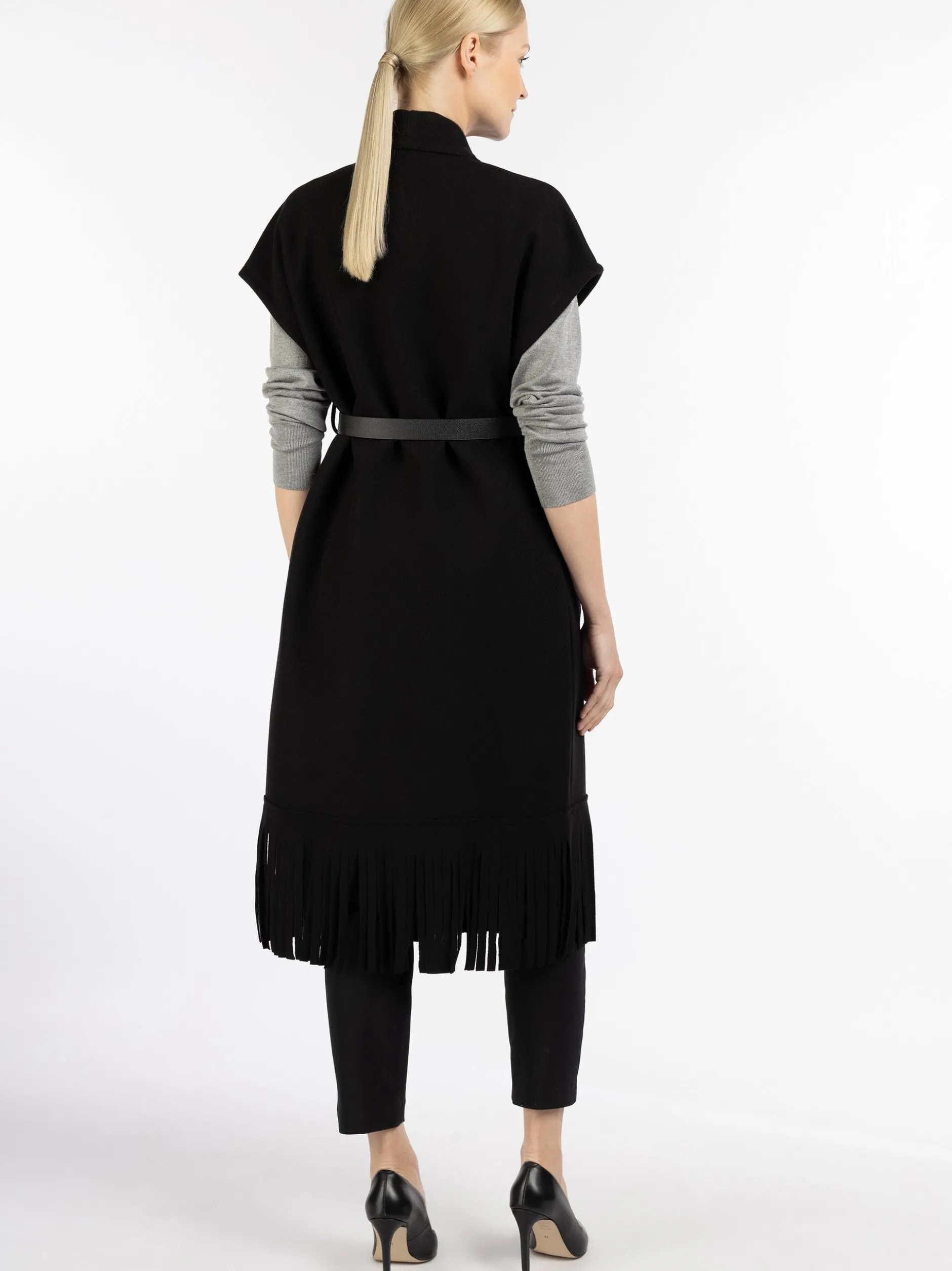 Dreimaster Damen Weste in schwarz