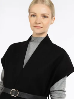 Dreimaster Damen Weste in schwarz