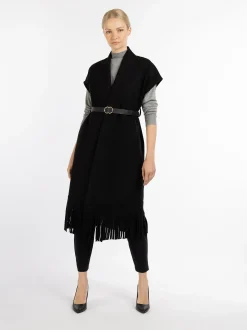 Dreimaster Damen Weste in schwarz
