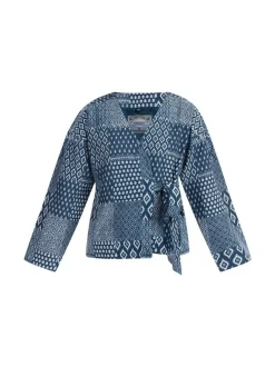 Dreimaster Damen Wickeljacke in marine
