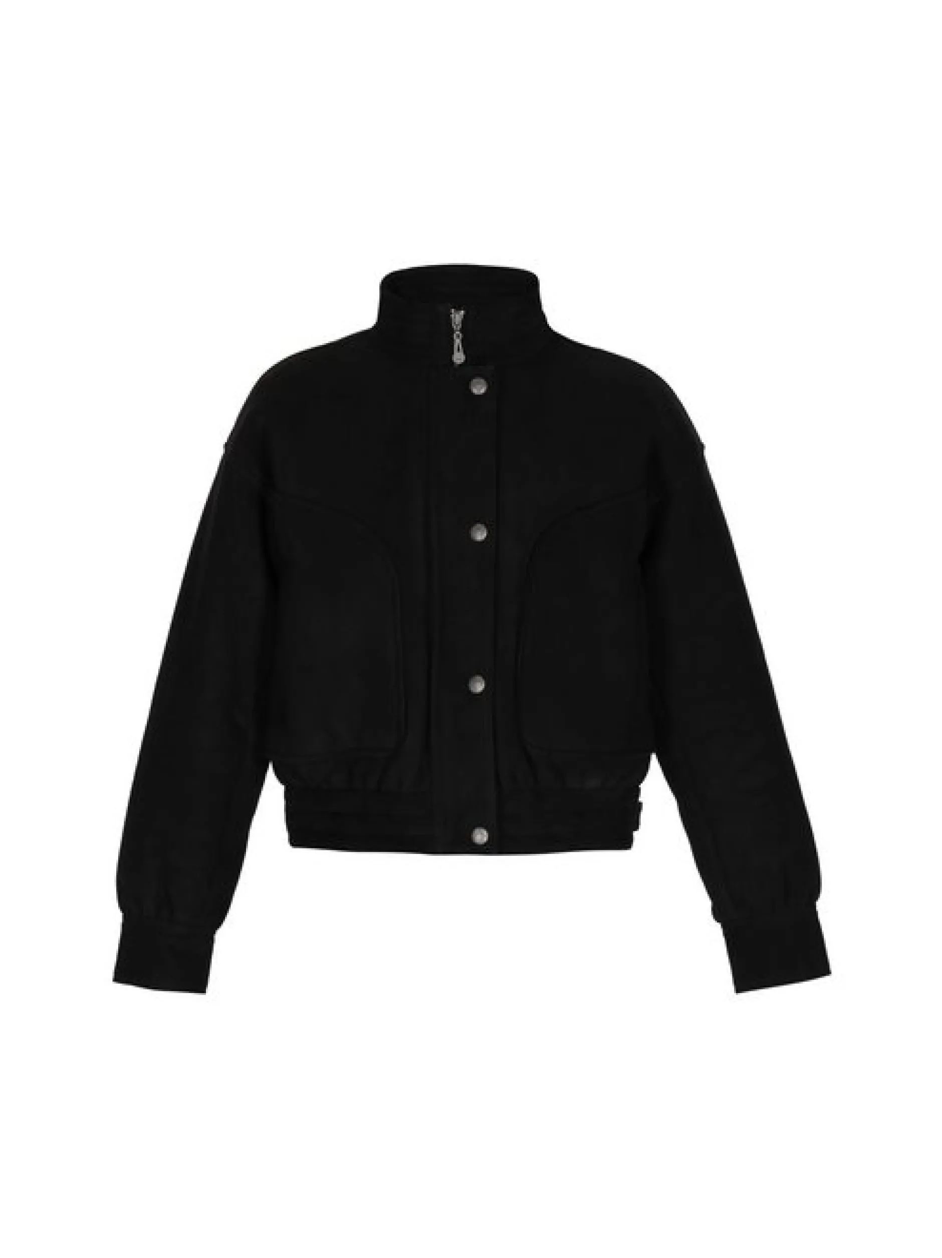 Dreimaster Damen Wildlederjacke in schwarz