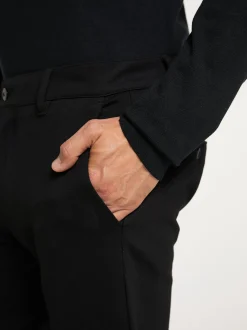 Dreimaster Herren Chino in schwarz - Länge: lang