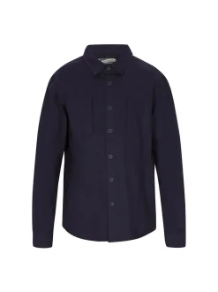 Dreimaster Herren Hemd in blau