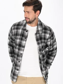 Dreimaster Herren Hemd in schwarz