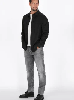 Dreimaster Herren Hemd in schwarz