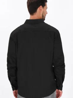 Dreimaster Herren Hemd in schwarz