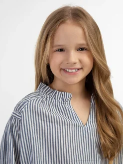 Dreimaster Mädchen Bluse in marine