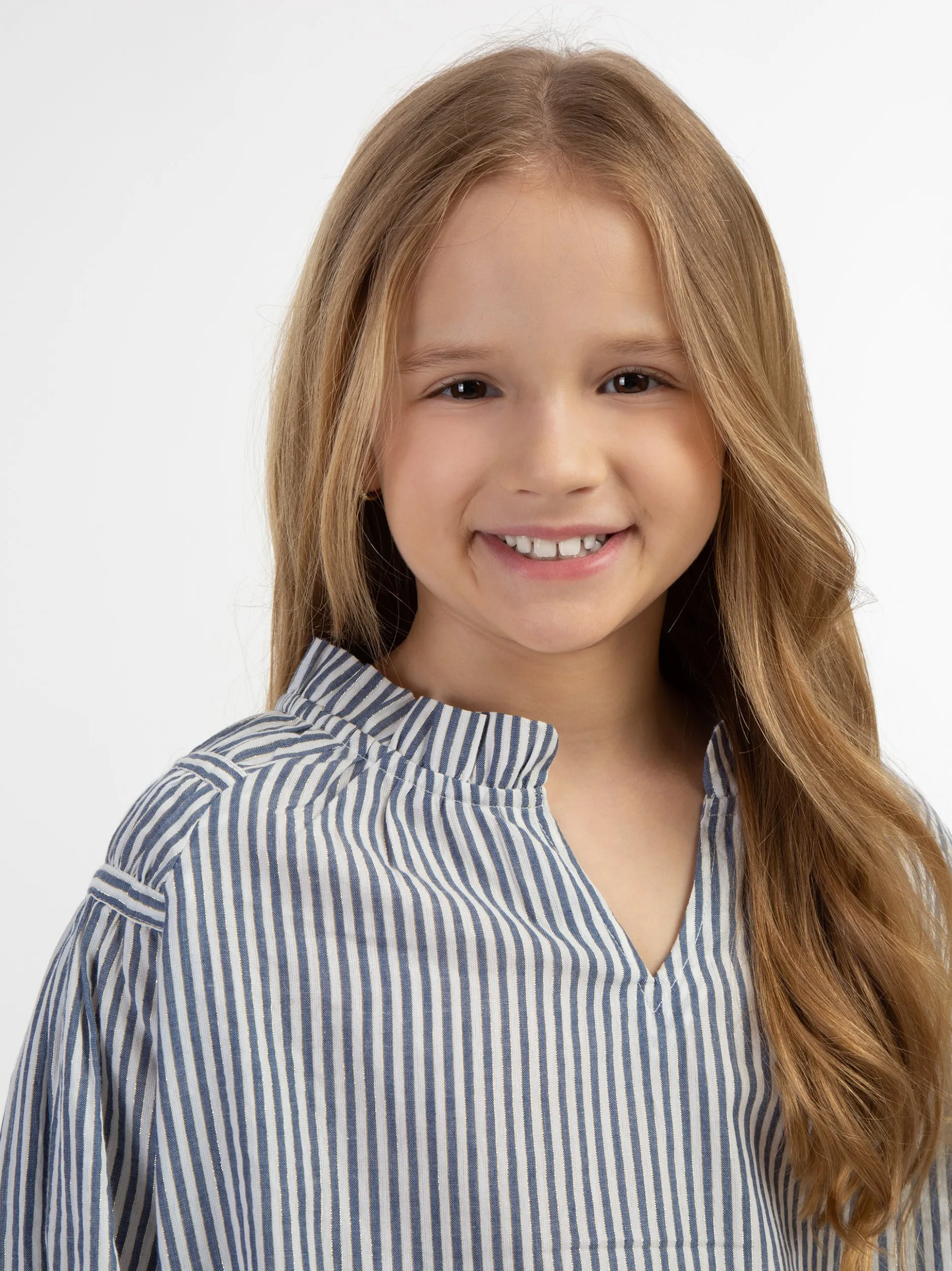 Dreimaster Mädchen Bluse in marine