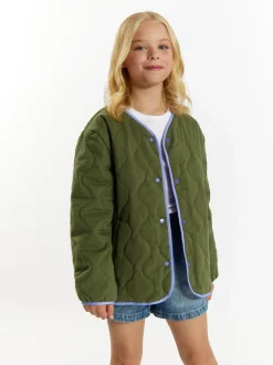 Dreimaster Mädchen Steppjacke in oliv