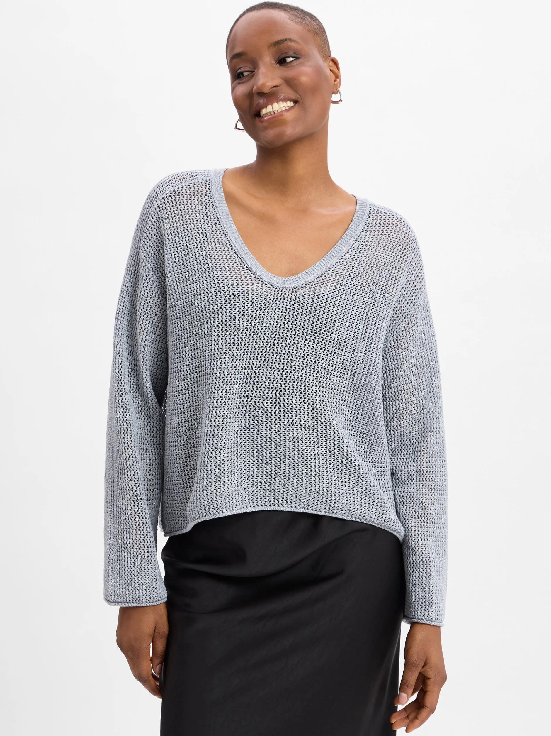 Drykorn Damen Lochstrick-Pullover - Somaija in beige
