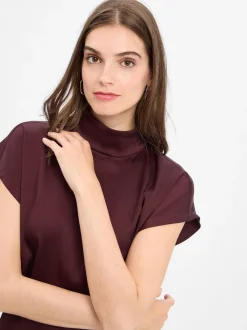 Drykorn Damen Satinbluse - Alaria in aubergine