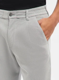 Drykorn Herren Bundfaltenhose - Chasy in hellgrau