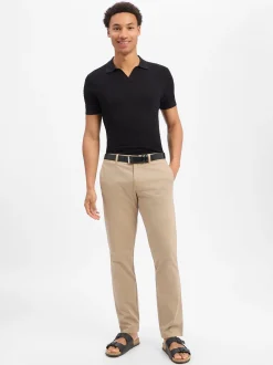 Drykorn Herren Strick-Poloshirt in schwarz