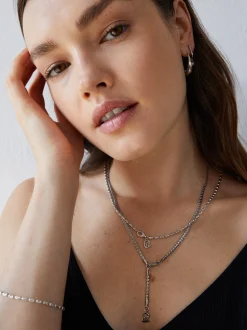 Echtzeit Damen Creolen - The Classy Drop in silber