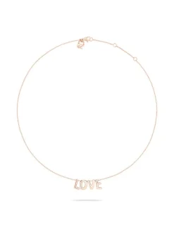 Echtzeit Damen Halskette - Love Letters in roségold