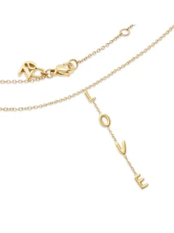 Echtzeit Damen Halskette - Love Letters in gold