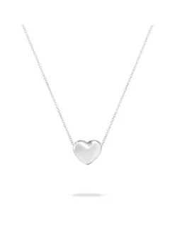 Echtzeit Damen Halskette - Puffy Heart in silber