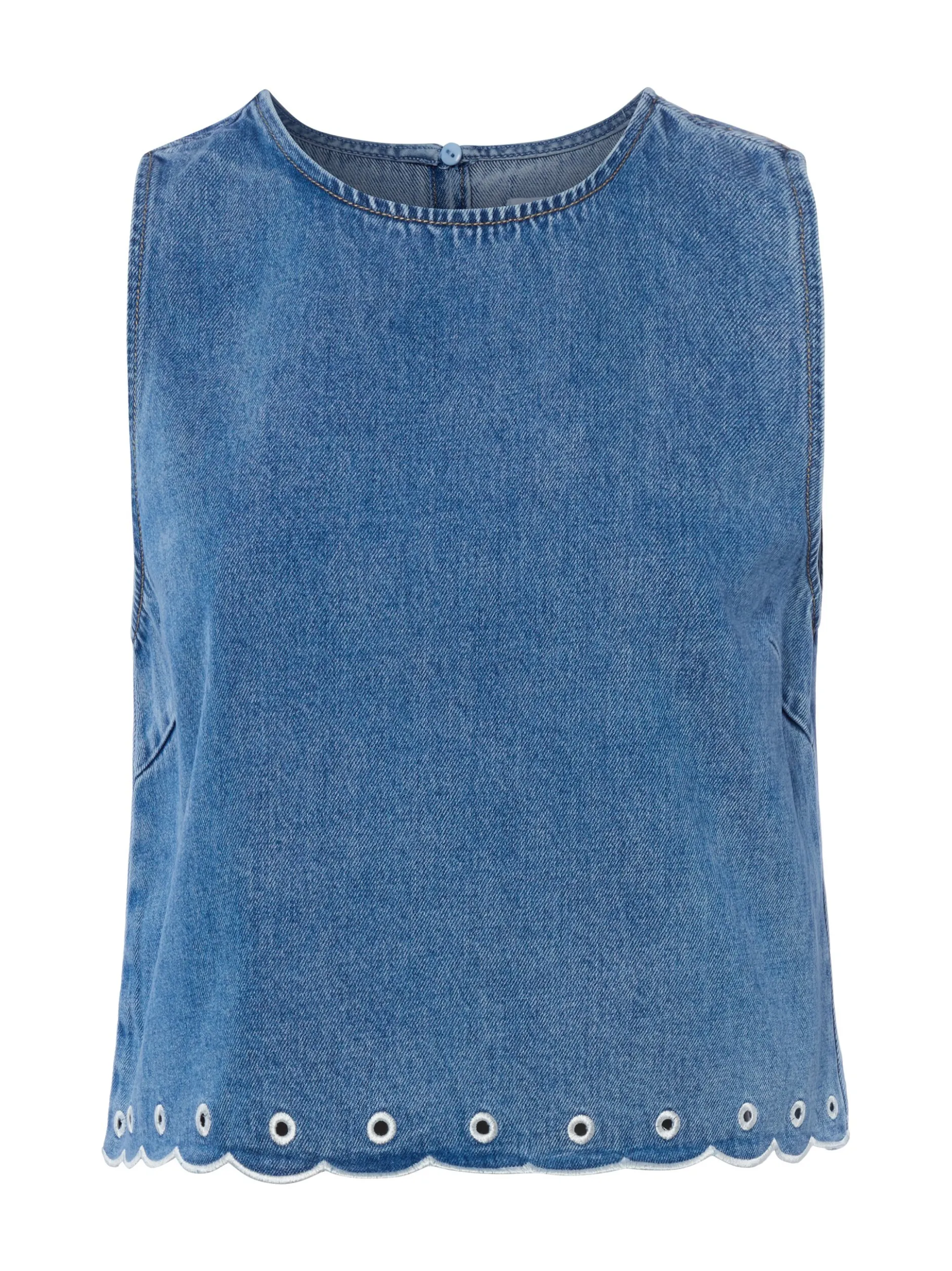 EDITED Damen Jeans-Blusentop - Cecelia in light stone