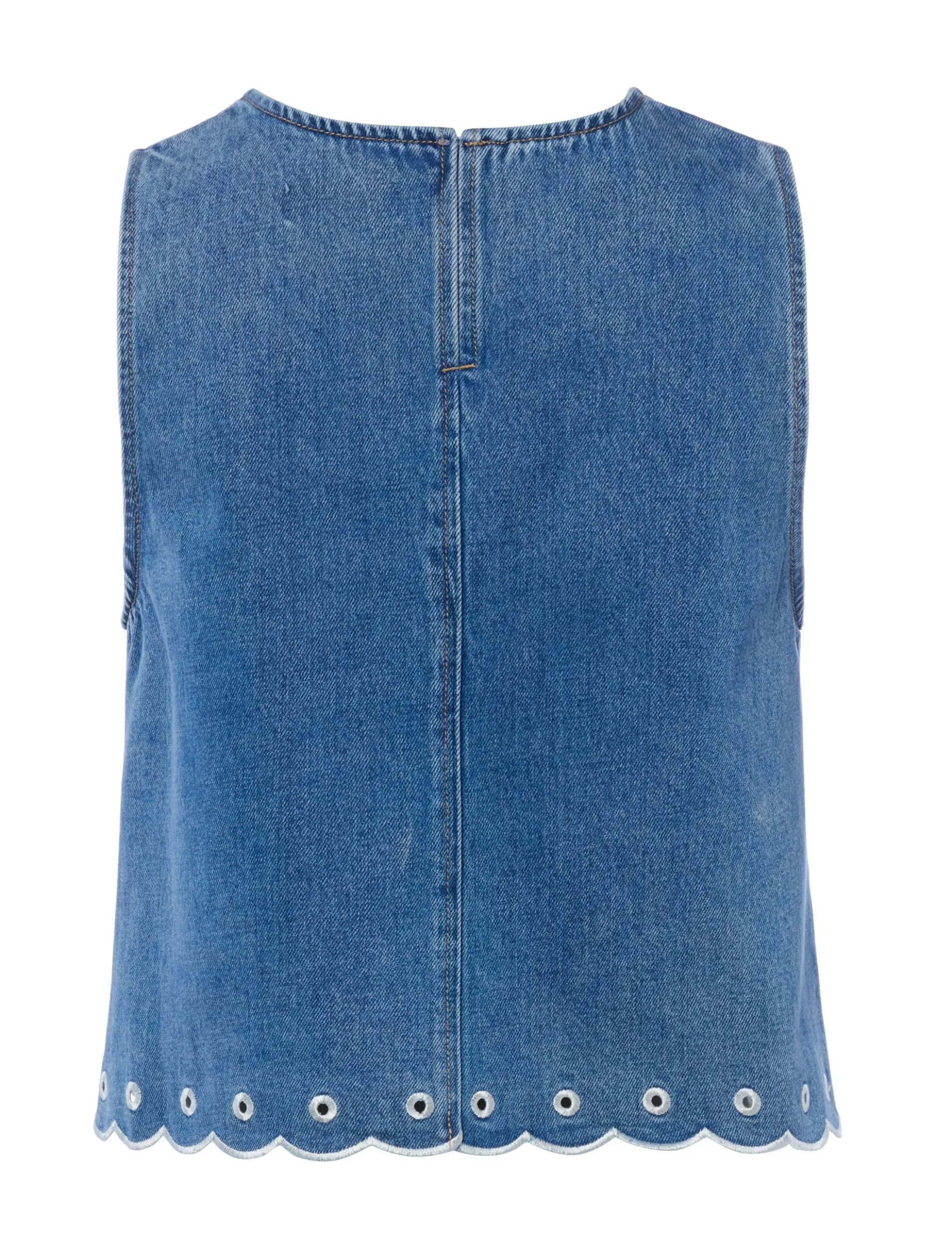 EDITED Damen Jeans-Blusentop - Cecelia in light stone
