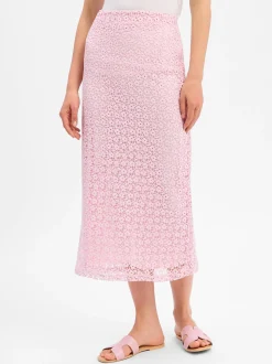 EDITED Damen Spitzenrock - Xue in rosa - Länge: lang