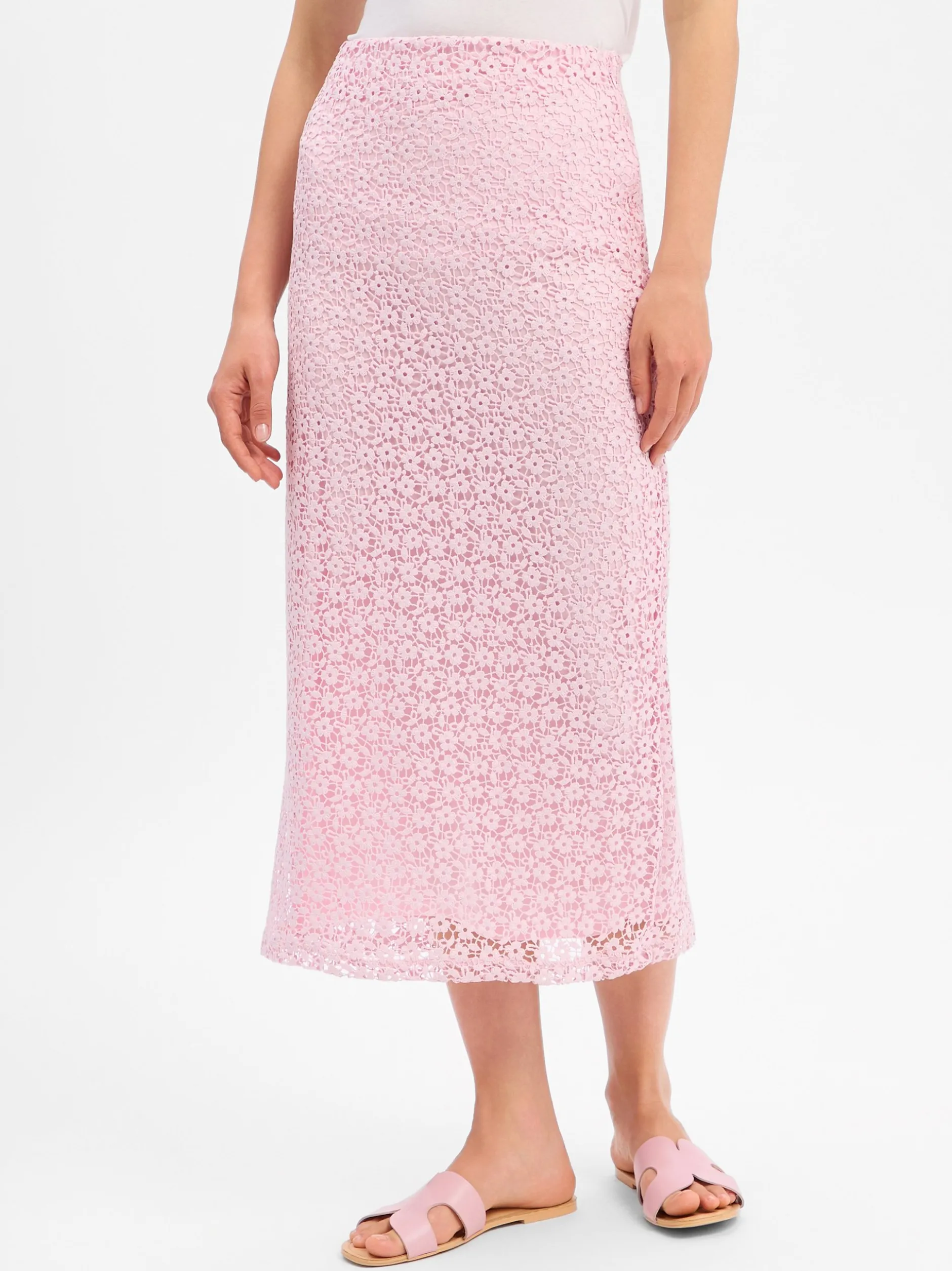 EDITED Damen Spitzenrock - Xue in rosa - Länge: lang