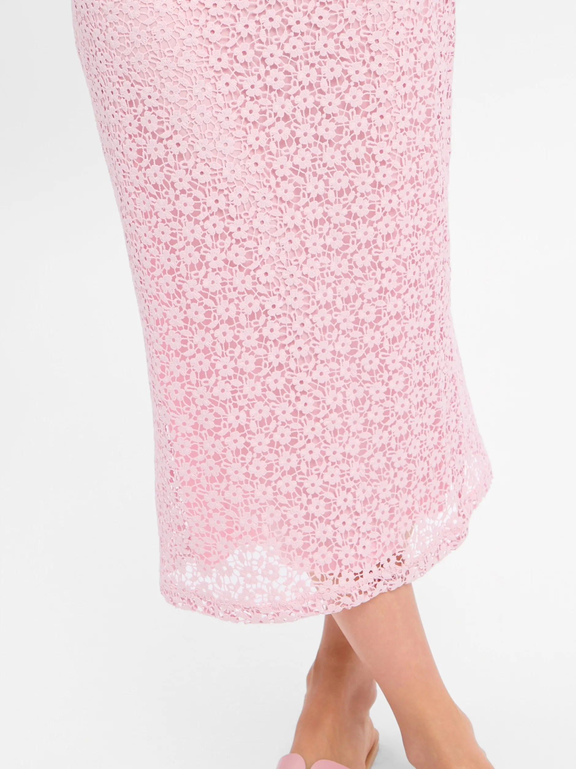 EDITED Damen Spitzenrock - Xue in rosa - Länge: lang