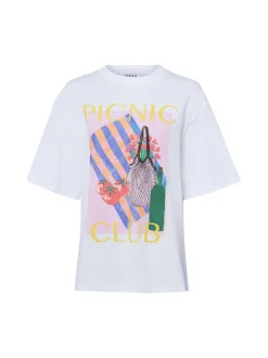 EDITED Damen T-Shirt - Xia in weiß pink - Ärmel: kurzarm
