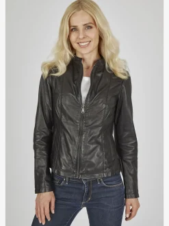 7 eleven Damen Lederjacke Leoni in schwarz
