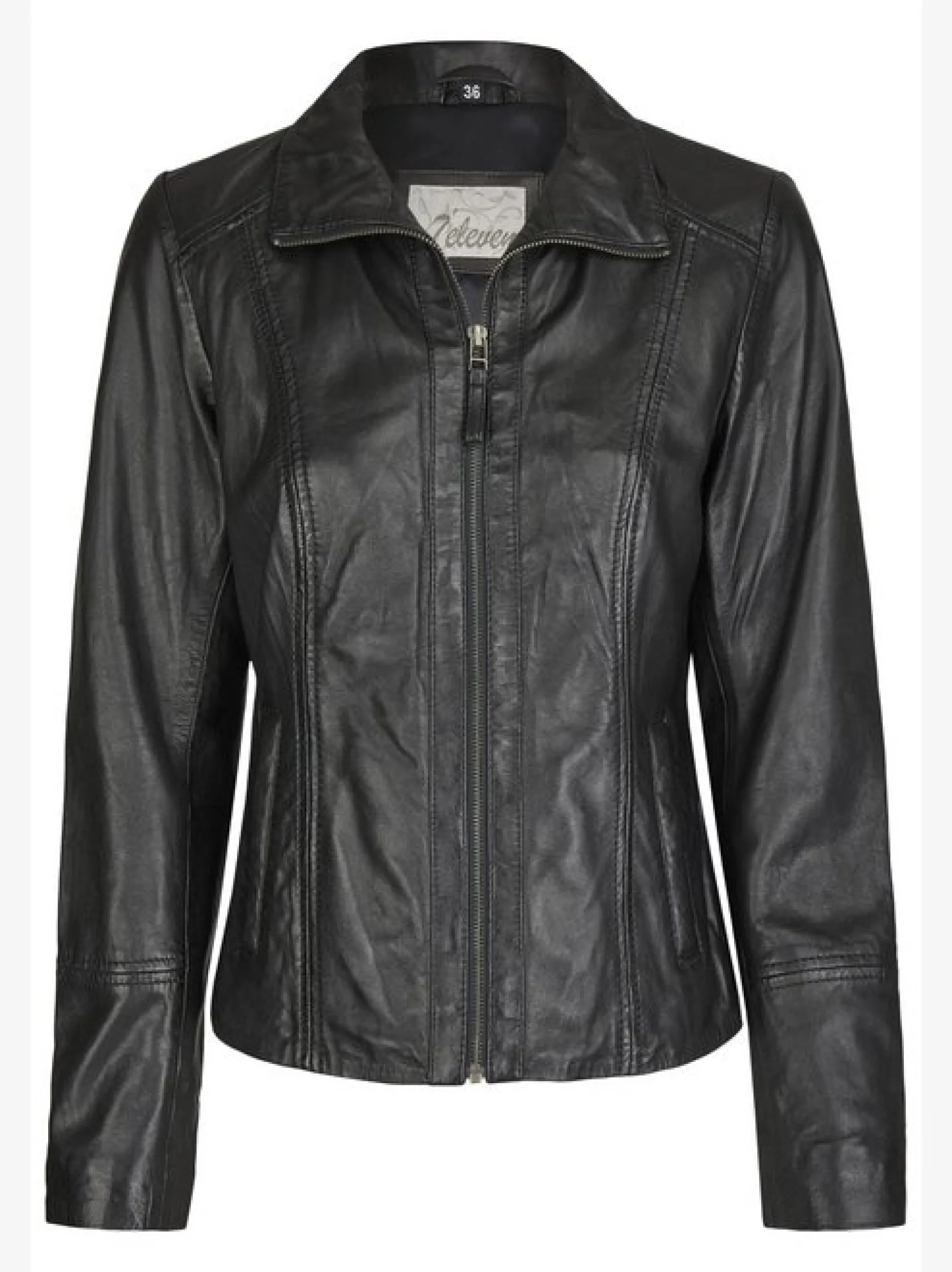 7 eleven Damen Lederjacke Marita in schwarz