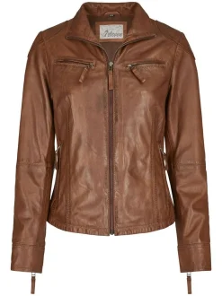 7 eleven Damen Lederjacke SEANA in braun