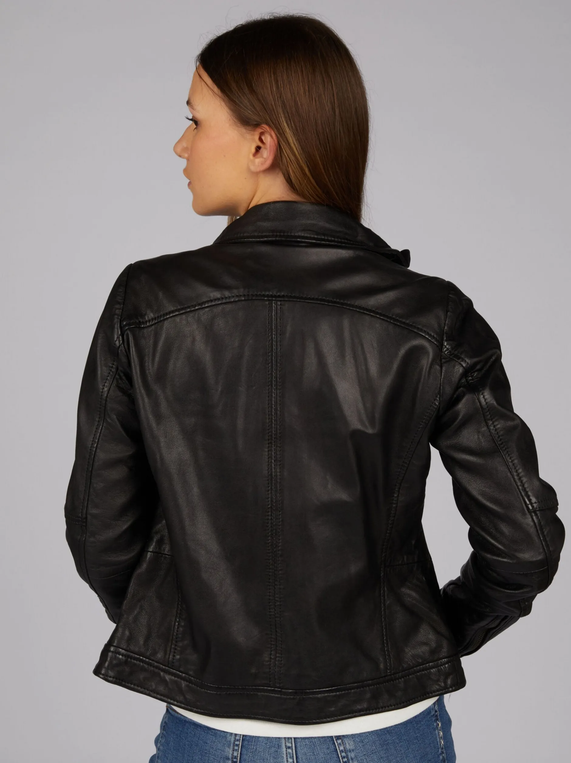 7 eleven Damen Lederjacke - SEBACI in schwarz