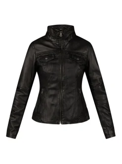 7 eleven Damen Lederjacke - SEBACI in schwarz