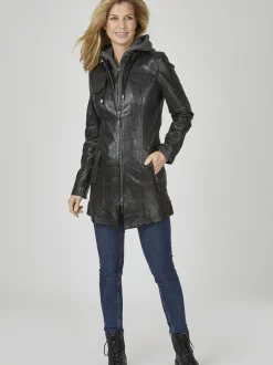 7 eleven Damen Lederjacke - SEBRESCO in schwarz