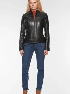7 eleven Damen Lederjacke - SECATIA in schwarz
