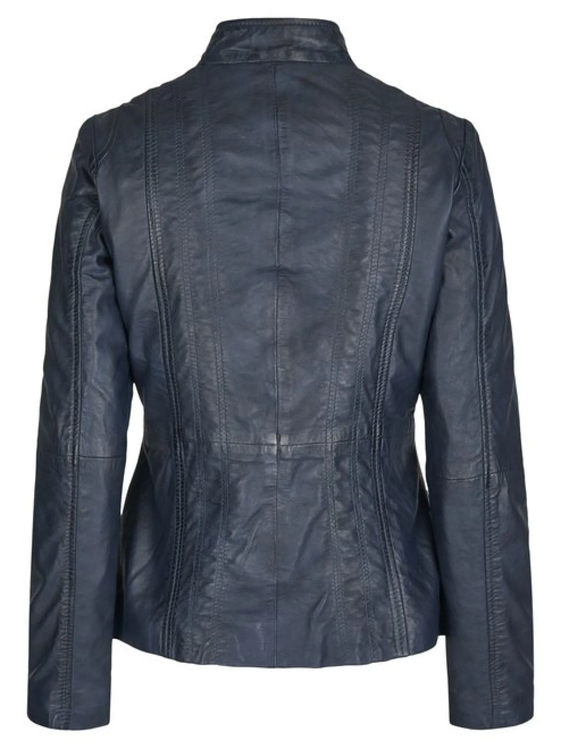 7 eleven Damen Lederjacke - SEFEMA in blau