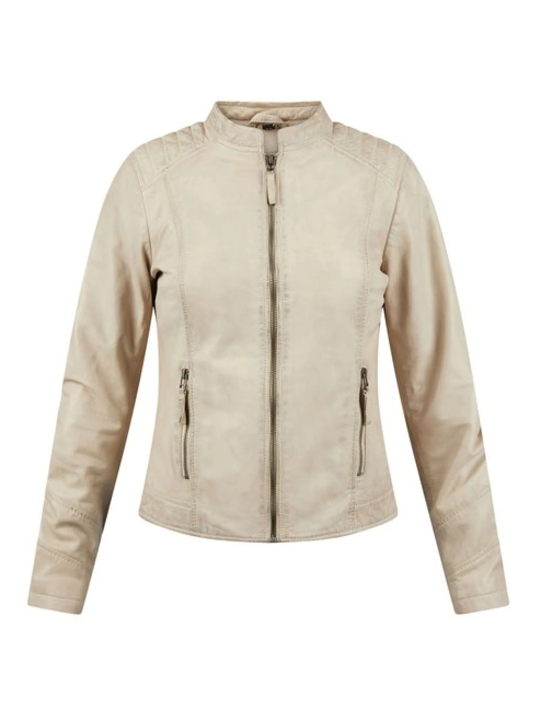 7 eleven Damen Lederjacke - SESONO in beige