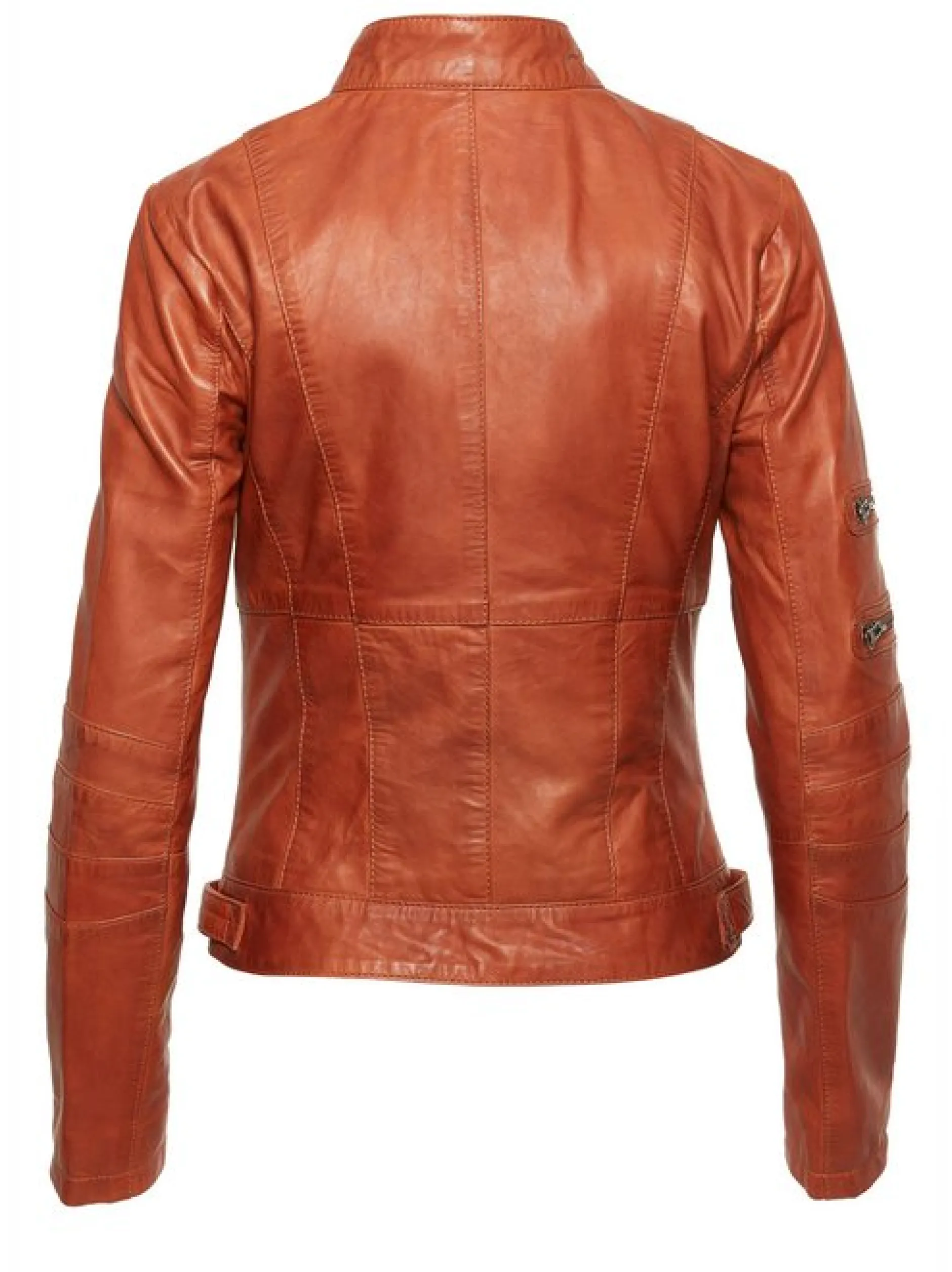 7 eleven Damen Lederjacke - SETALIA in cognac