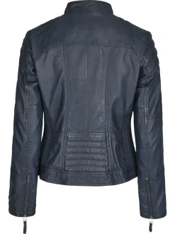 7 eleven Damen Lederjacke - SEVIGNI in blau
