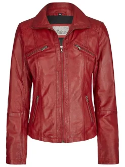 7 eleven Damen Lederjacke - SEVINCA in rot