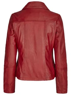 7 eleven Damen Lederjacke - SEVINCA in rot