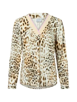 Emily van den Bergh Damen Blusenshirt in beige braun