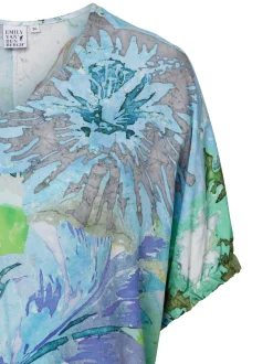 Emily van den Bergh Damen Blusenshirt in türkis mehrfarbig
