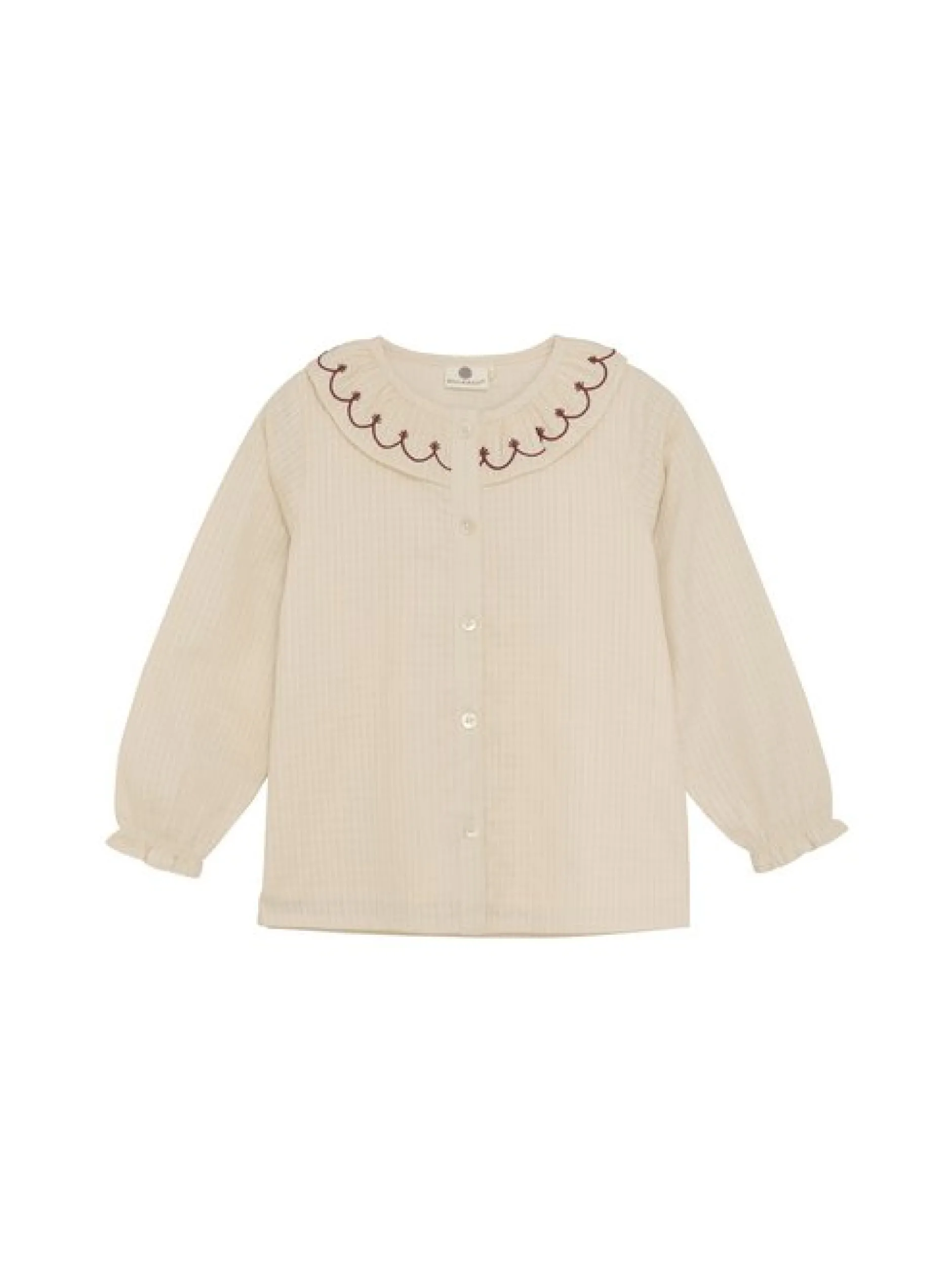 En Fant Mädchen Langarmbluse in beige