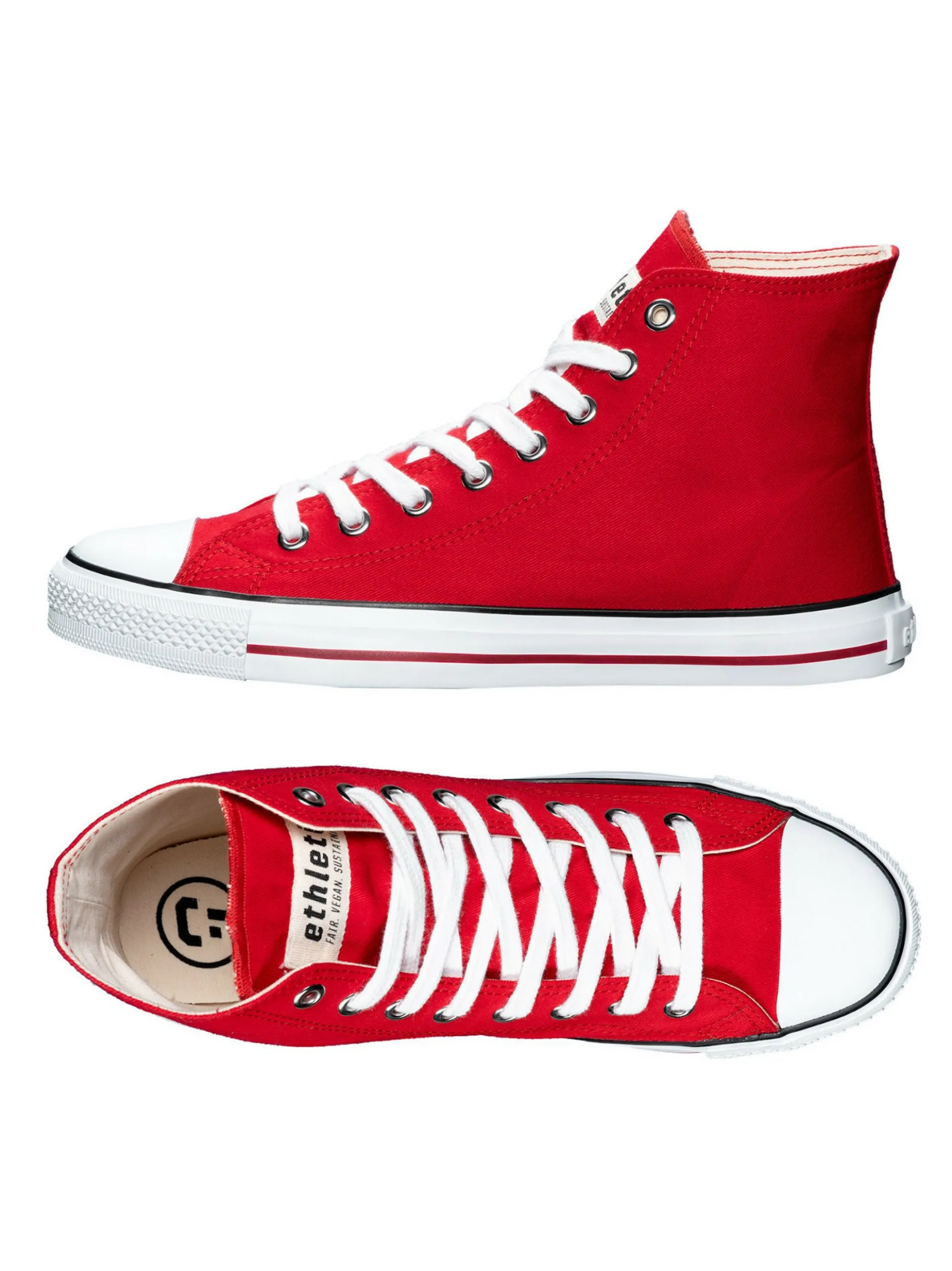 Ethletic Unisex Canvas Sneaker in rot