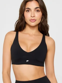 Fabletics Damen BH - PURELUXE LONGLINE LOW IMPACT BRA in schwarz