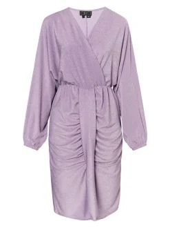 Faina Damen Abendkleid mit Glanzgarn in flieder